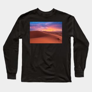Sahara desert near Merzouga, Morocco at sunset Long Sleeve T-Shirt